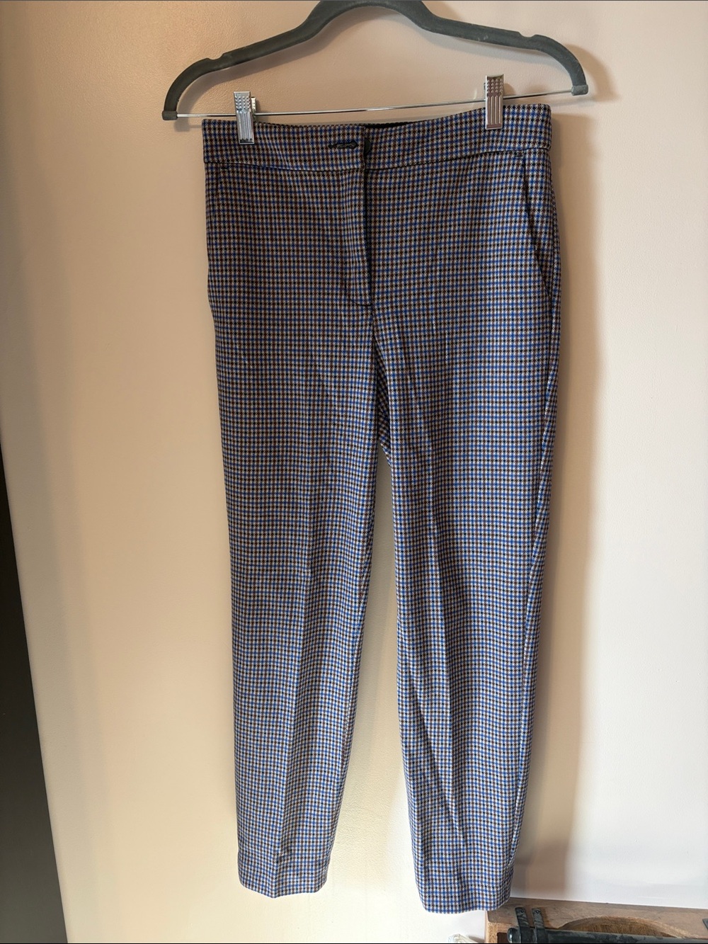 Express Plaid Ankle High Rise Pants
